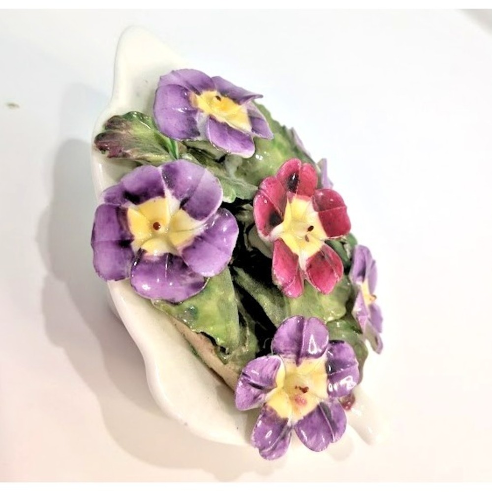 Aynsley England April Primrose Hand Painted Fine Bone China Flowers Vintage Leaf - Picture 7 of 8